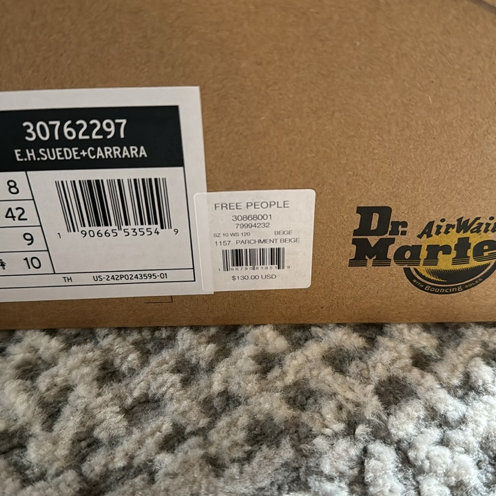 Dr. Martens Beige Suede Slingback Clogs - Picture 6 of 6